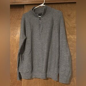 Men's J Crew Gray Half-Zip Sweater